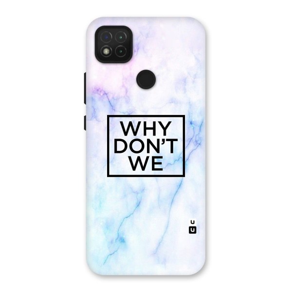 Why Dont We Back Case for Redmi 9C