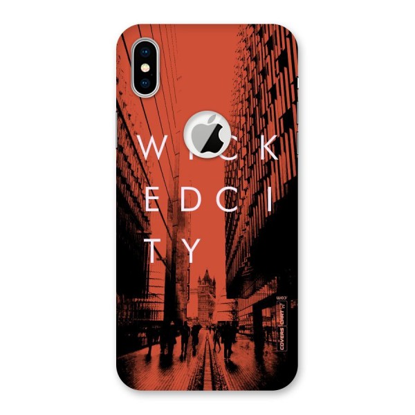 Wicked City Back Case for iPhone XS Logo Cut