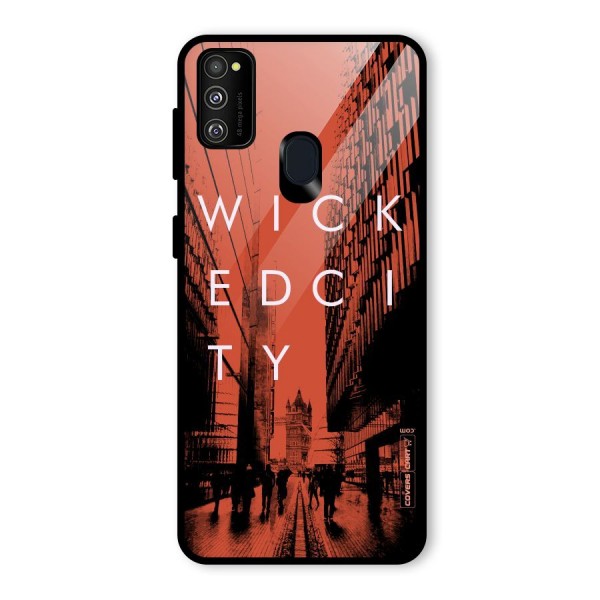 Wicked City Glass Back Case for Galaxy M21