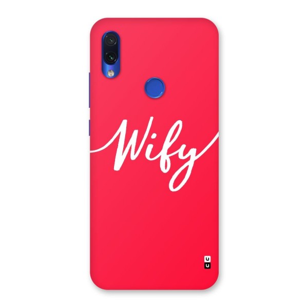 Wify Back Case for Redmi Note 7