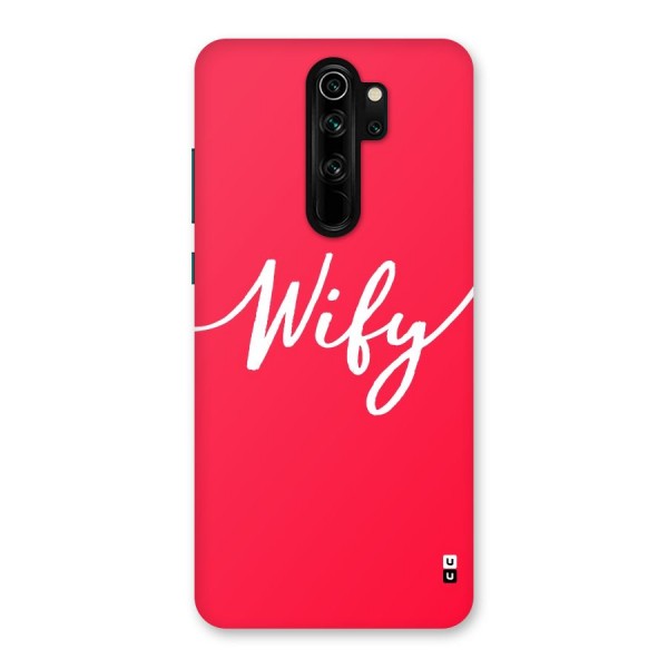 Wify Back Case for Redmi Note 8 Pro