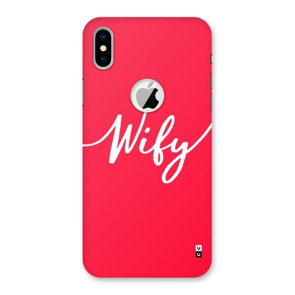 Wify Back Case for iPhone XS Logo Cut