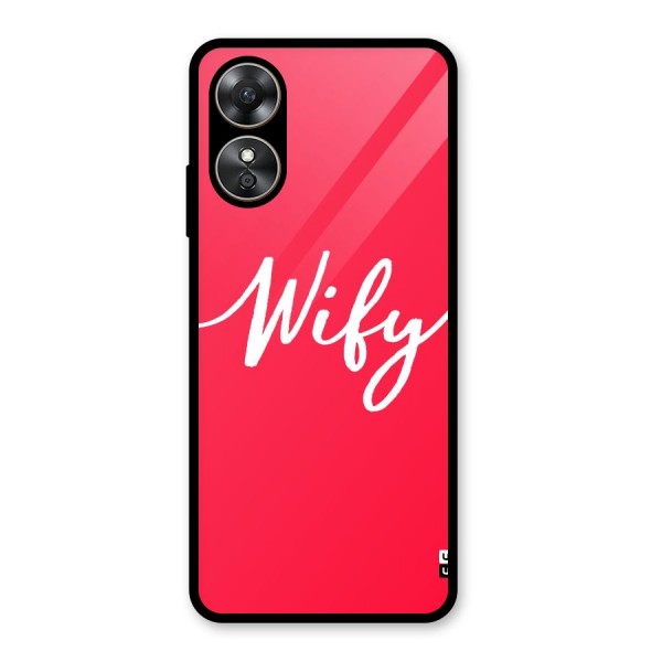 Wify Glass Back Case for Oppo A17