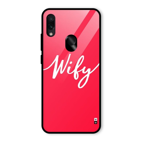 Wify Glass Back Case for Redmi Note 7