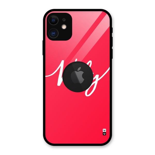 Wify Glass Back Case for iPhone 11 Logo Cut