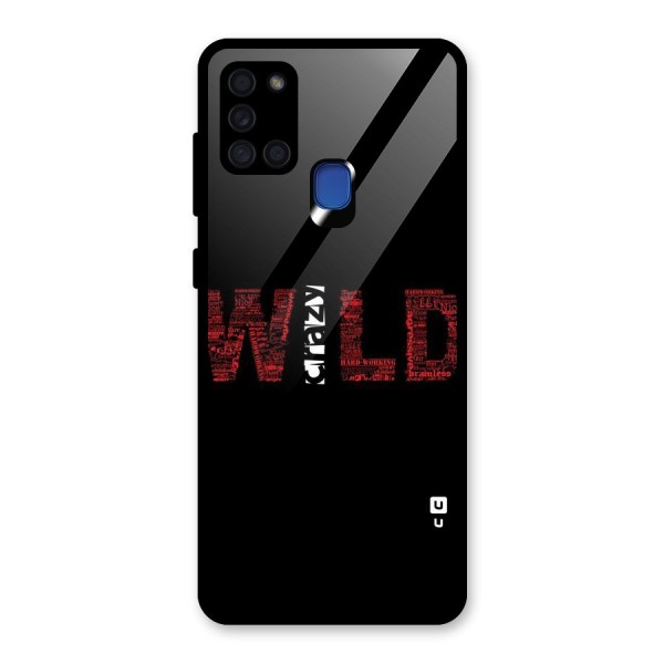 Wild Crazy Glass Back Case for Galaxy A21s