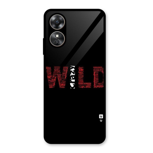 Wild Crazy Glass Back Case for Oppo A17