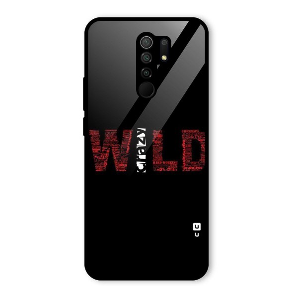 Wild Crazy Glass Back Case for Redmi 9 Prime