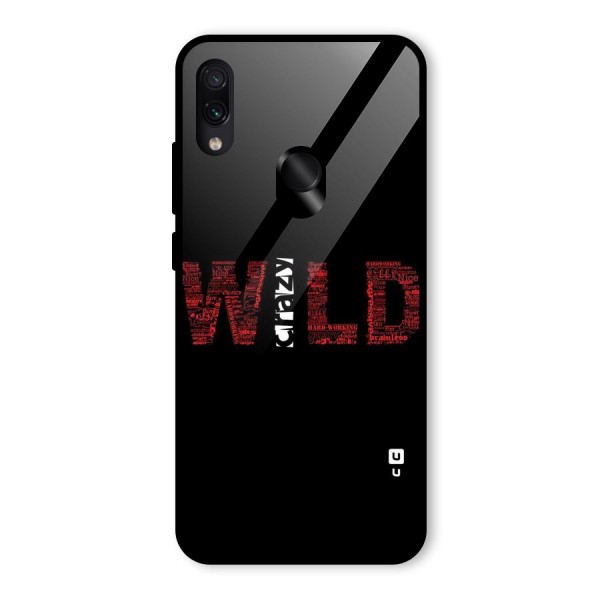 Wild Crazy Glass Back Case for Redmi Note 7