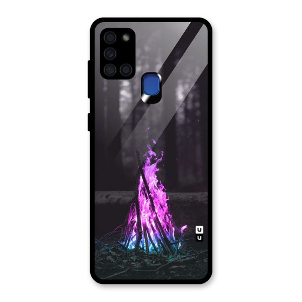 Wild Fire Glass Back Case for Galaxy A21s