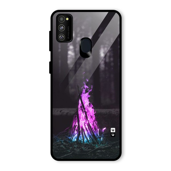 Wild Fire Glass Back Case for Galaxy M21