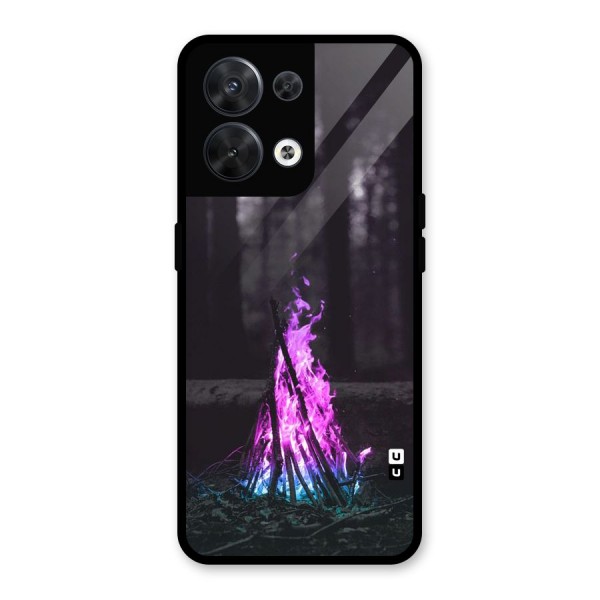 Wild Fire Glass Back Case for Oppo Reno8 5G