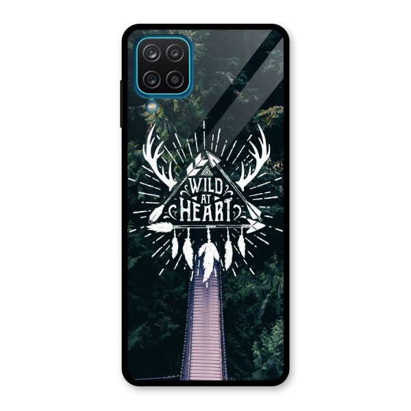 Wild Heart Glass Back Case for Galaxy A12