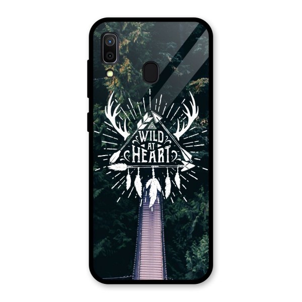 Wild Heart Glass Back Case for Galaxy A30