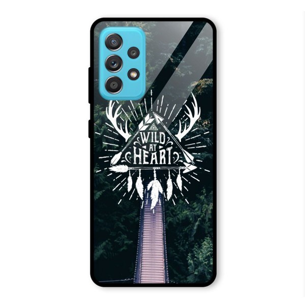 Wild Heart Glass Back Case for Galaxy A52s 5G