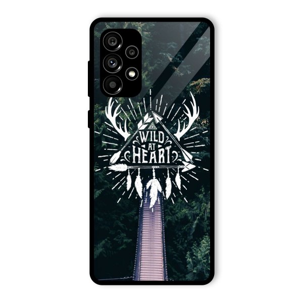 Wild Heart Glass Back Case for Galaxy A73 5G