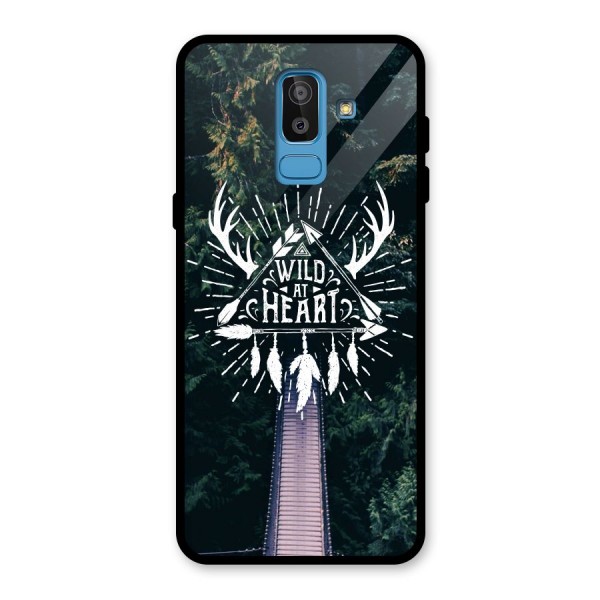 Wild Heart Glass Back Case for Galaxy J8