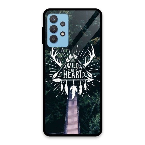 Wild Heart Glass Back Case for Galaxy M32 5G