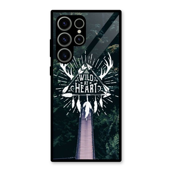 Wild Heart Glass Back Case for Galaxy S23 Ultra