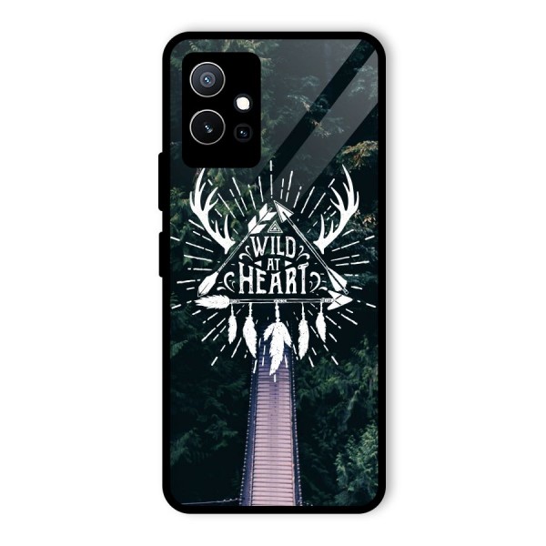 Wild Heart Glass Back Case for Vivo T1 5G