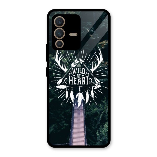 Wild Heart Glass Back Case for Vivo V23 5G