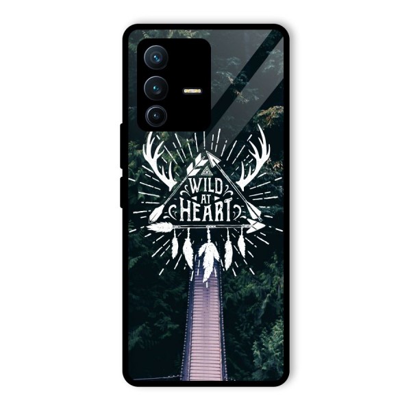 Wild Heart Glass Back Case for Vivo V23 Pro