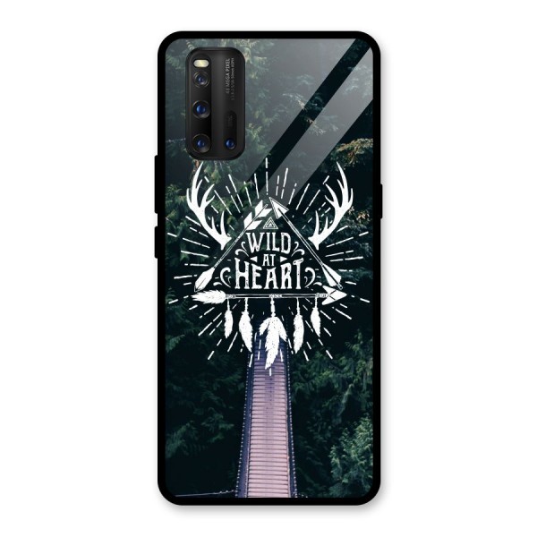 Wild Heart Glass Back Case for Vivo iQOO 3