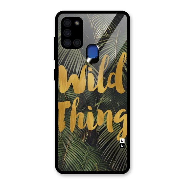 Wild Leaf Thing Glass Back Case for Galaxy A21s