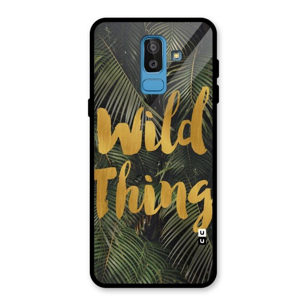 Wild Leaf Thing Glass Back Case for Galaxy J8