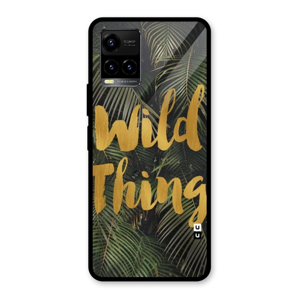 Wild Leaf Thing Glass Back Case for Vivo Y33s