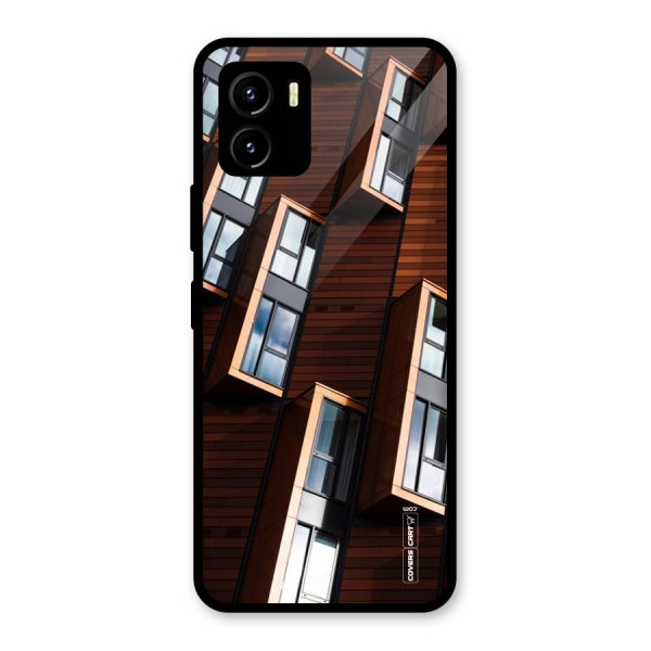 Window Abstract Glass Back Case for Vivo Y15s