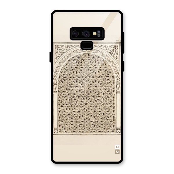 Window Ornaments Glass Back Case for Galaxy Note 9