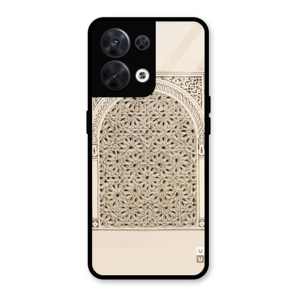 Window Ornaments Glass Back Case for Oppo Reno8 5G