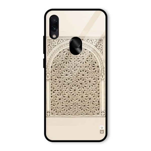 Window Ornaments Glass Back Case for Redmi Note 7