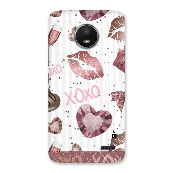 Wine Lip xoxo Back Case for Moto E4