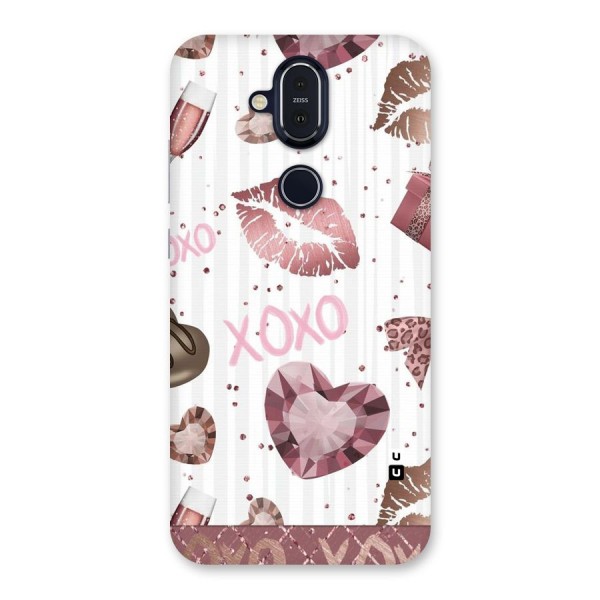 Wine Lip xoxo Back Case for Nokia 8.1