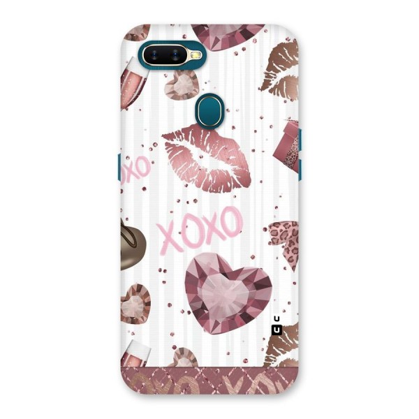 Wine Lip xoxo Back Case for Oppo A7