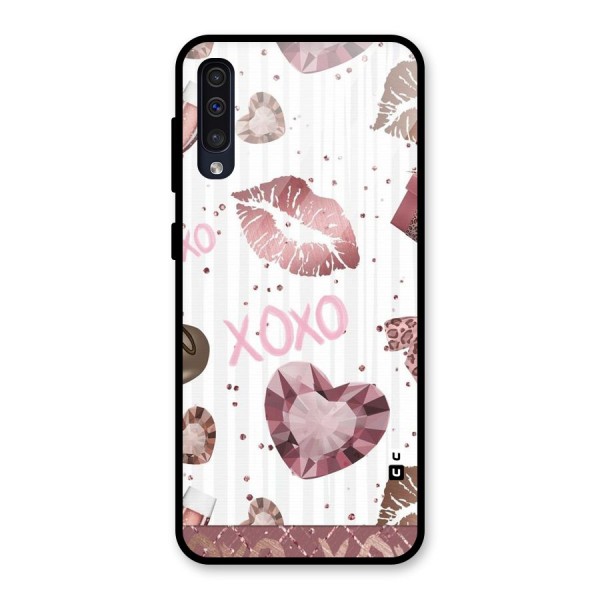 Wine Lip xoxo Glass Back Case for Galaxy A50s