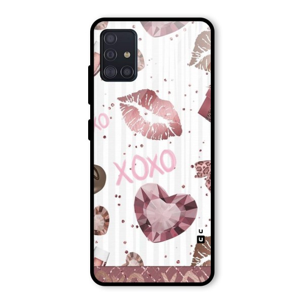 Wine Lip xoxo Glass Back Case for Galaxy A51