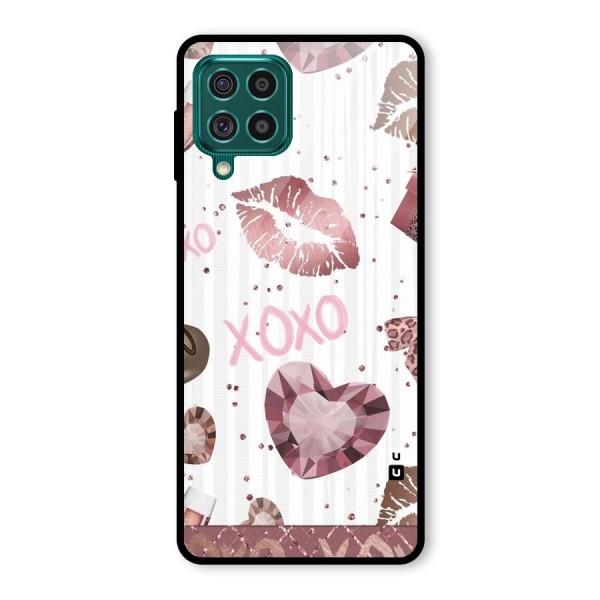 Wine Lip xoxo Glass Back Case for Galaxy F62