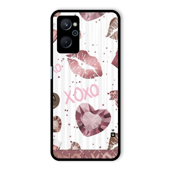 Wine Lip xoxo Glass Back Case for Realme 9i