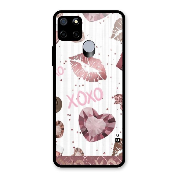 Wine Lip xoxo Glass Back Case for Realme C15