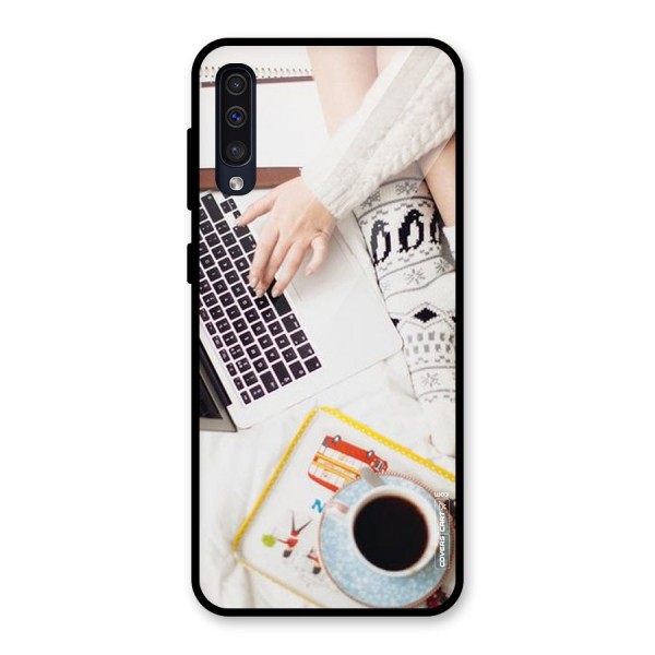 Winter Relaxation Glass Back Case for Galaxy A50s