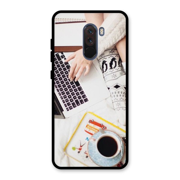 Winter Relaxation Glass Back Case for Poco F1