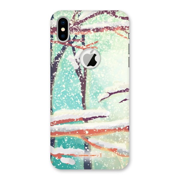 Winter Season Back Case for iPhone XS Logo Cut