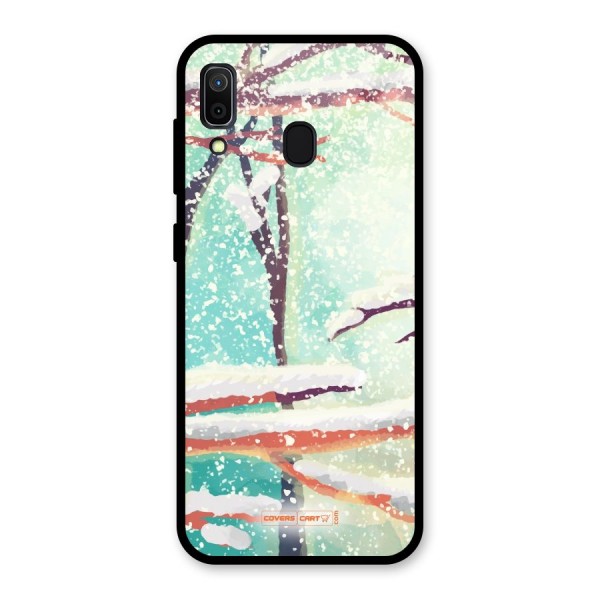 Winter Season Glass Back Case for Galaxy A30