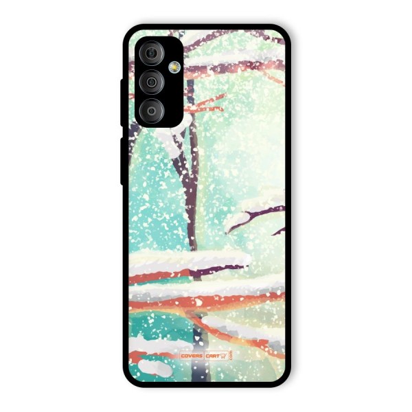 Winter Season Glass Back Case for Galaxy F23