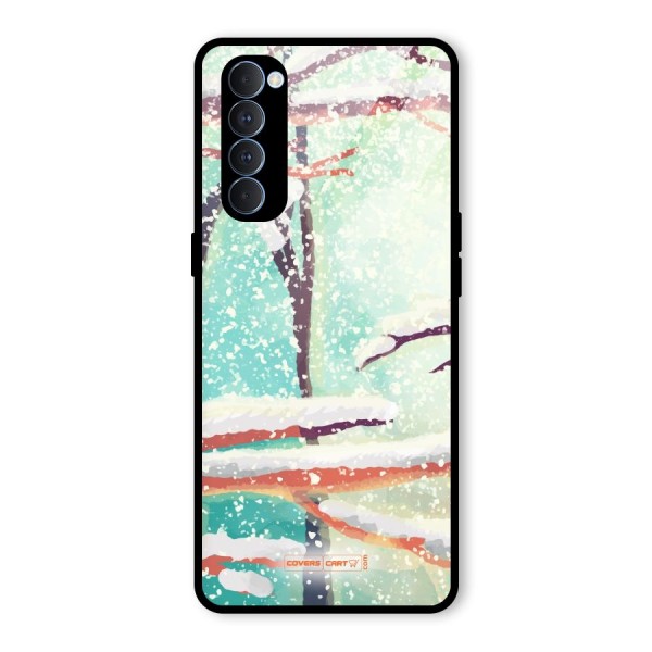 Winter Season Glass Back Case for Oppo Reno4 Pro