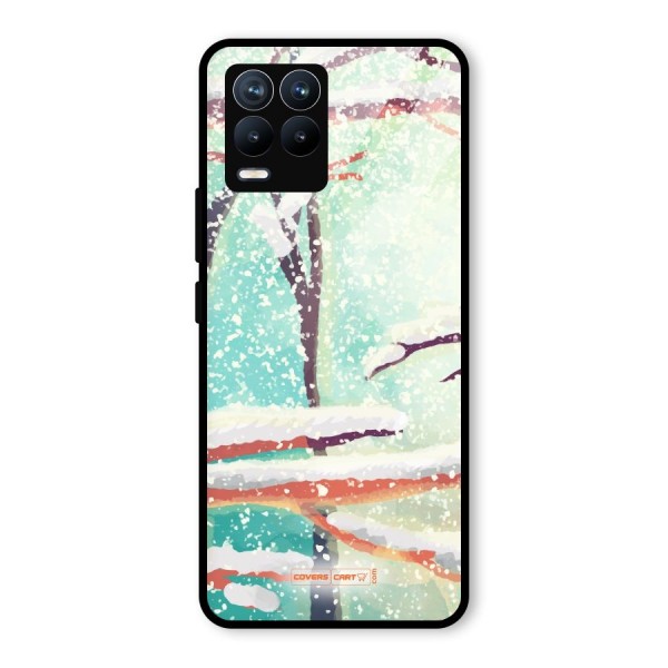 Winter Season Glass Back Case for Realme 8 Pro