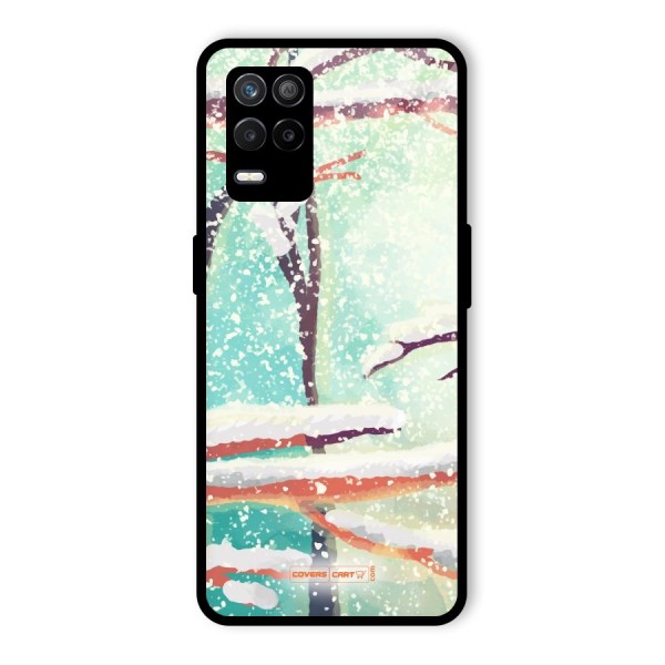 Winter Season Glass Back Case for Realme 9 5G